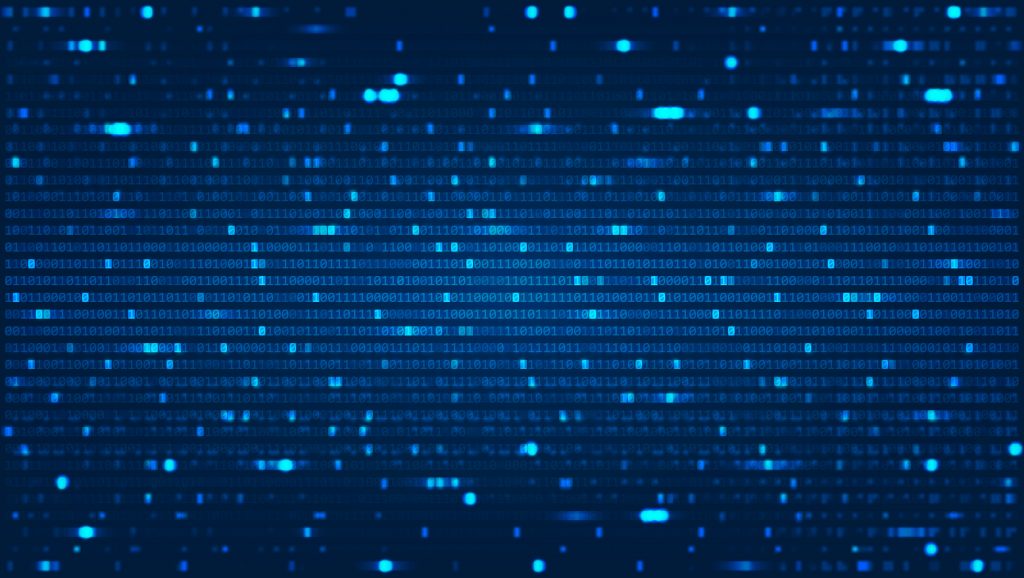 Abstract background with binary computer code